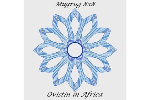 Blue Floral Mug Rug: A Delicate and Elegant Design