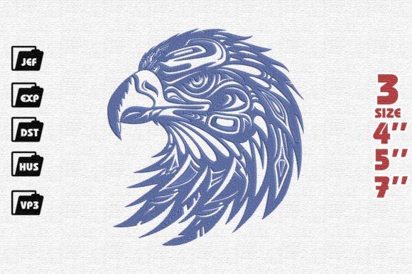 Magical Eagle: A Majestic Embroidery Design for Handmade Gifts