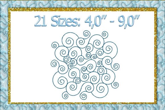 Quilting Swirls Block: A Versatile Embroidery Design