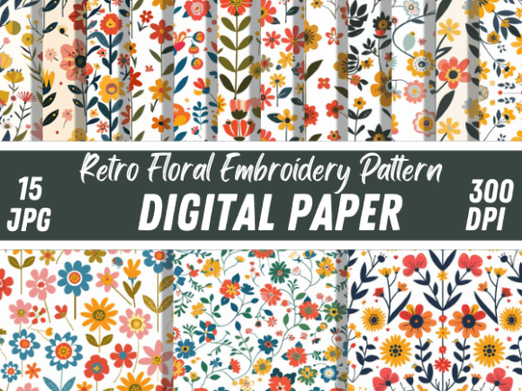 Retro Floral Embroidery for Charming Gifts