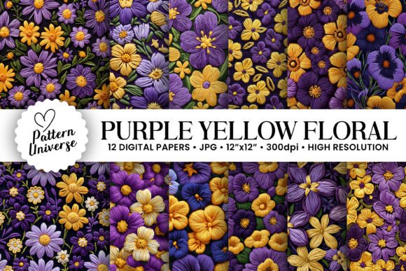 Review: Purple Yellow Floral Embroidery Patterns