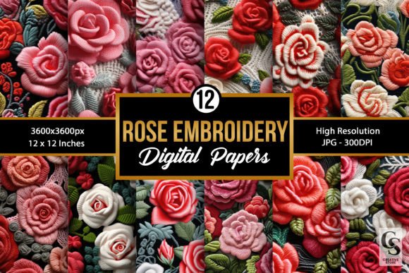 Roses Embroidery for Seasonal Gift Creations