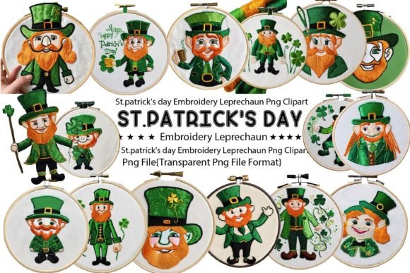 St. Patrick's Day Leprechaun for Embroidery