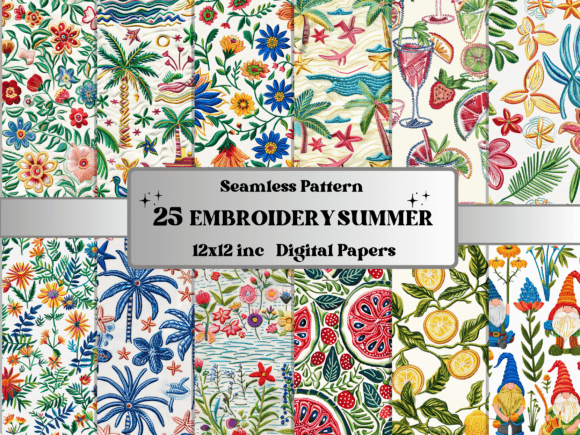 Summer Vibes with Seamless Embroidery Patterns