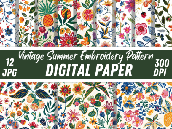 Vintage Summer Embroidery for Charming Projects